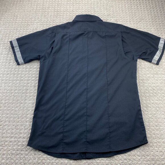5.11 Tactical Shirt Men Medium Tall Neck 15-15.5 Black Button Up Polo Uniform - Picture 2 of 10